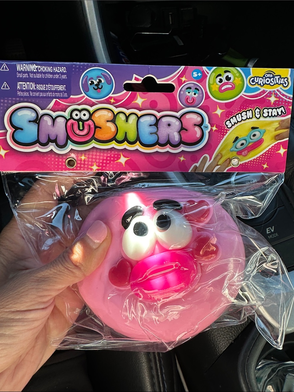 Usher Pink Smushers Squishy Face Toy